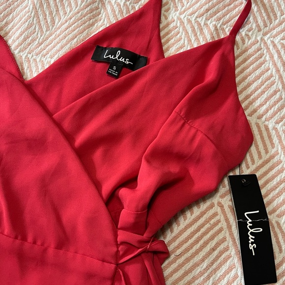 NET Lulus Pink Spaghetti Strap Wrap Dress S - Picture 4 of 8